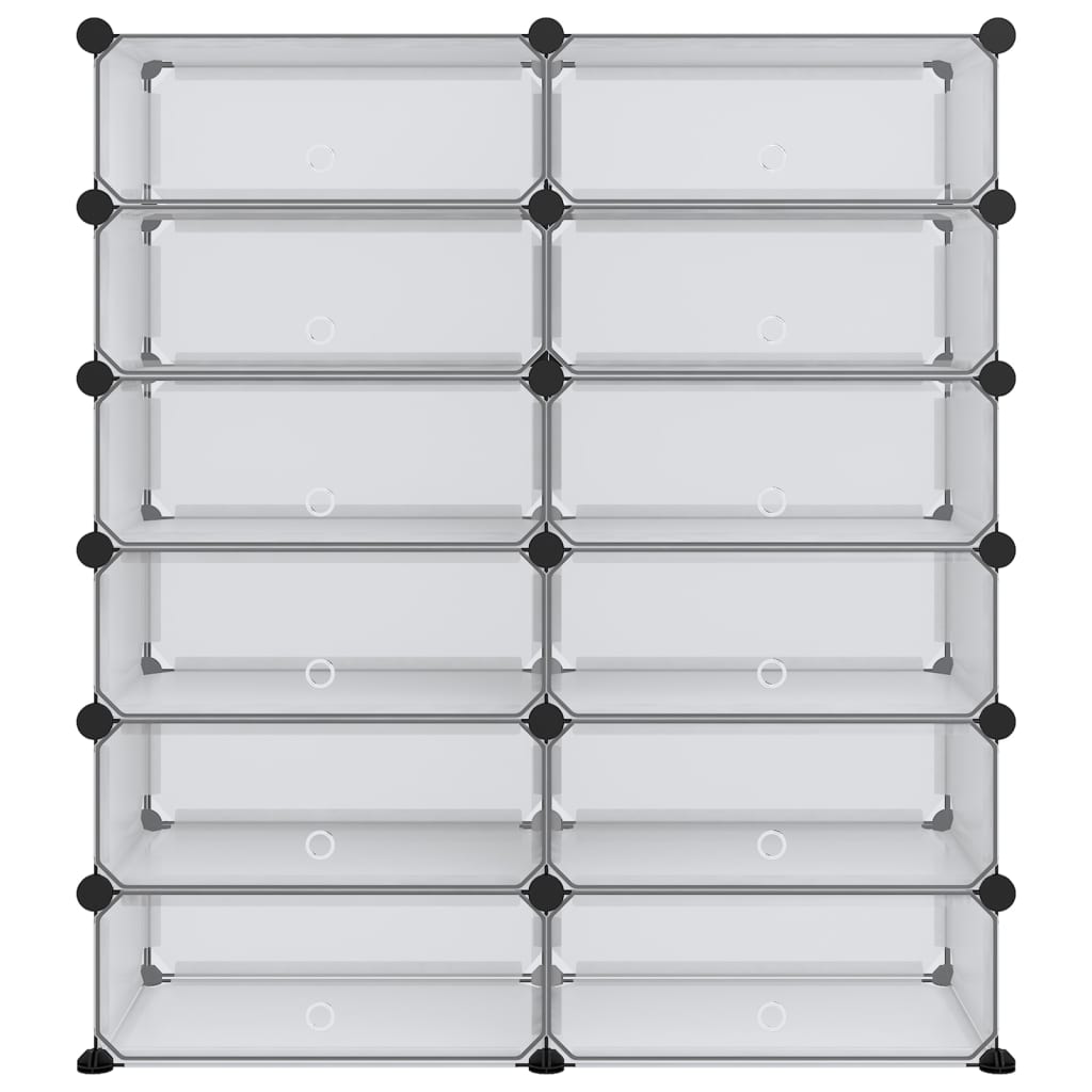 Schoenenrek 94,5X36,5X06 Cm Polypropeen Transparant 94.5 x 36.5 x 106 cm Doorzichtig