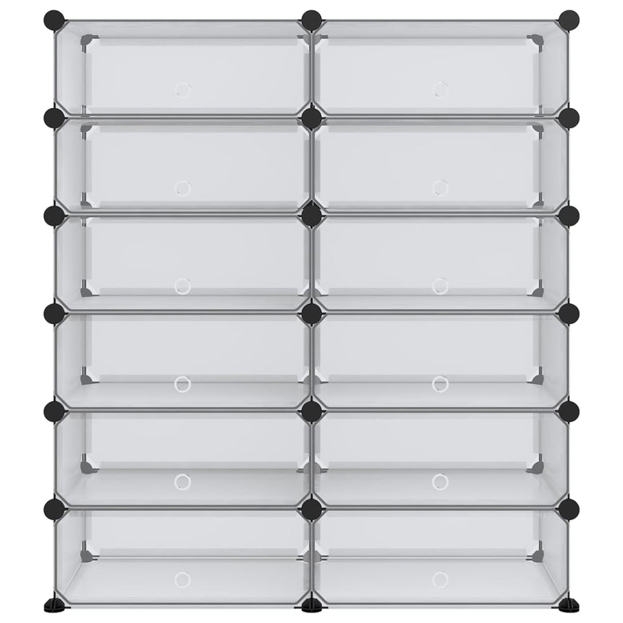 Schoenenrek 94,5X36,5X06 Cm Polypropeen Transparant 94.5 x 36.5 x 106 cm Doorzichtig