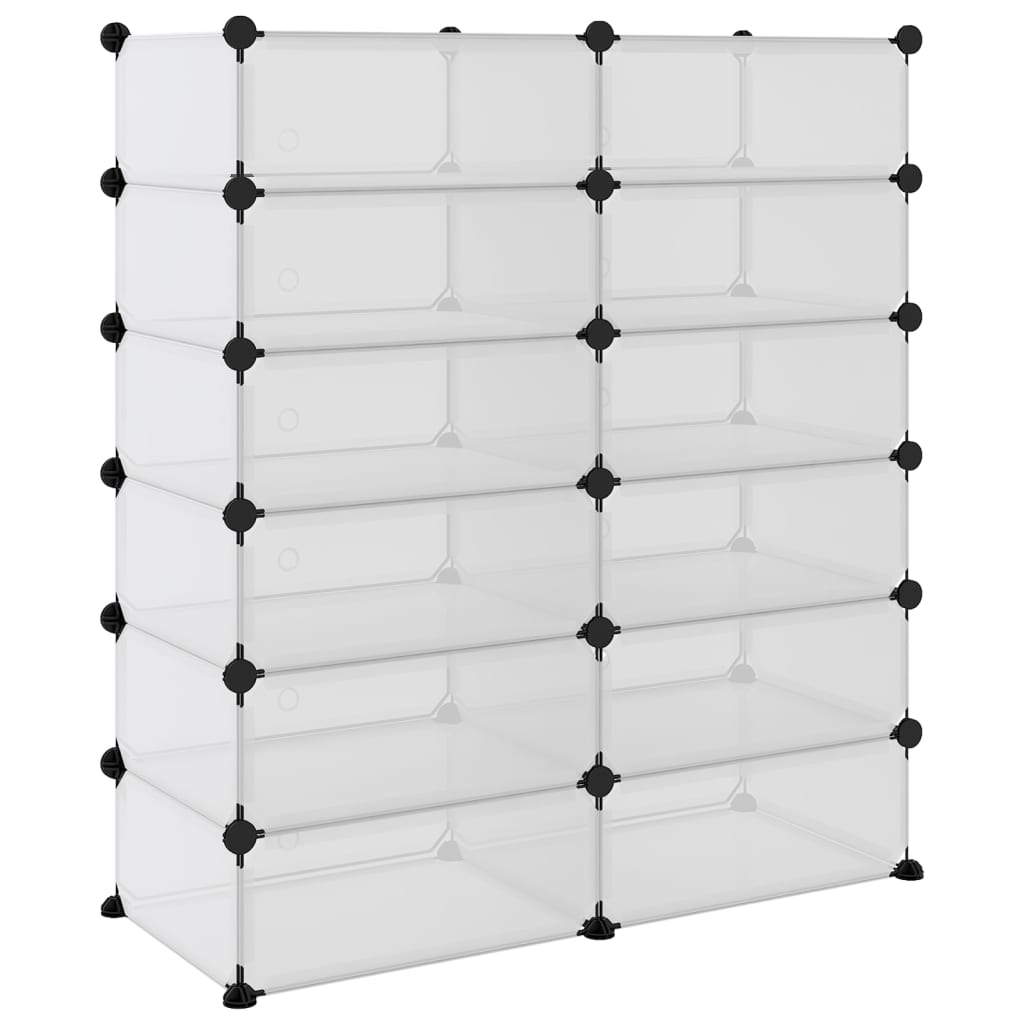 Schoenenrek 94,5X36,5X06 Cm Polypropeen Transparant 94.5 x 36.5 x 106 cm Doorzichtig