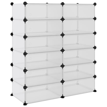 Schoenenrek 94,5X36,5X06 Cm Polypropeen Transparant 94.5 x 36.5 x 106 cm Doorzichtig