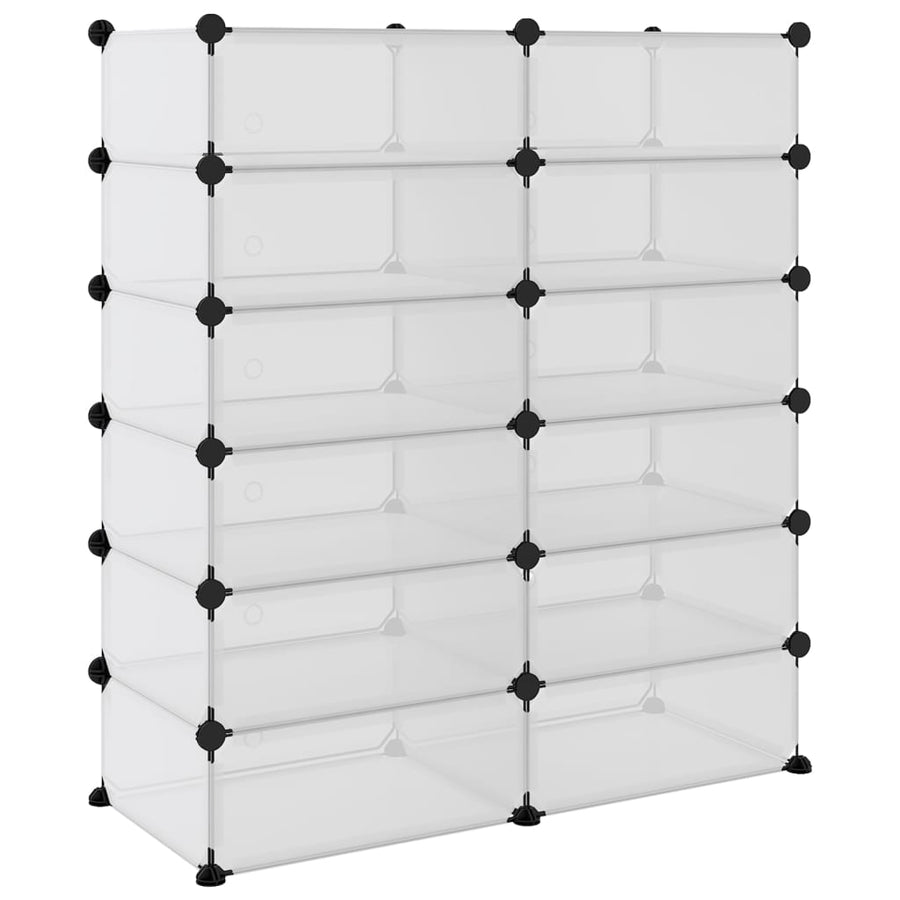 Schoenenrek 94,5X36,5X06 Cm Polypropeen Transparant 94.5 x 36.5 x 106 cm Doorzichtig