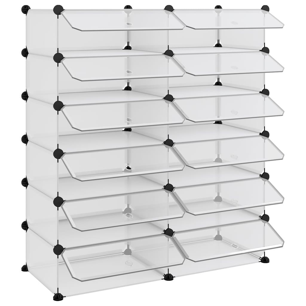 Schoenenrek 94,5X36,5X06 Cm Polypropeen Transparant 94.5 x 36.5 x 106 cm Doorzichtig