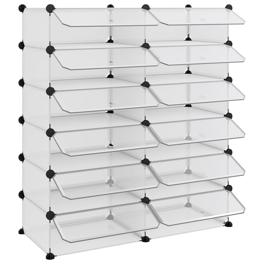 Schoenenrek 94,5X36,5X06 Cm Polypropeen Transparant 94.5 x 36.5 x 106 cm Doorzichtig