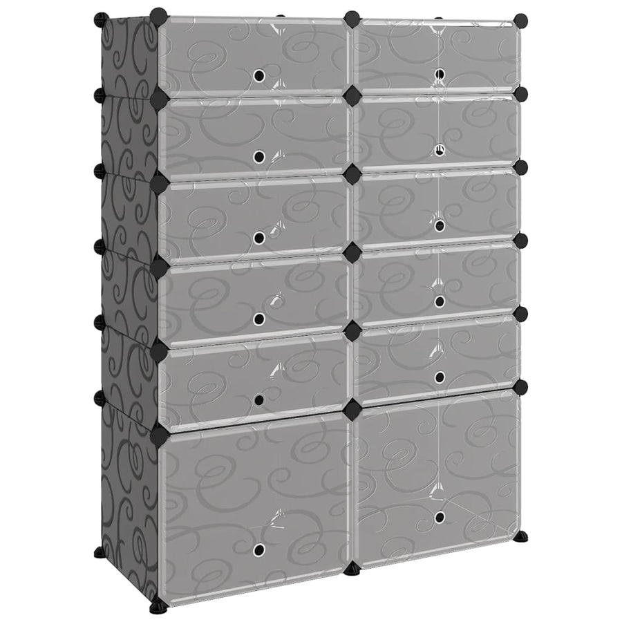 Schoenenrek 94X37X125 Cm Polypropeen Zwart