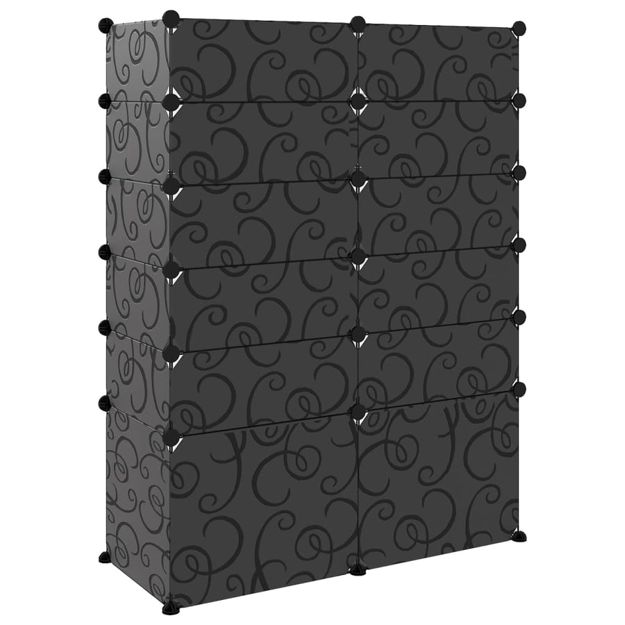 Schoenenrek 94X37X125 Cm Polypropeen Zwart
