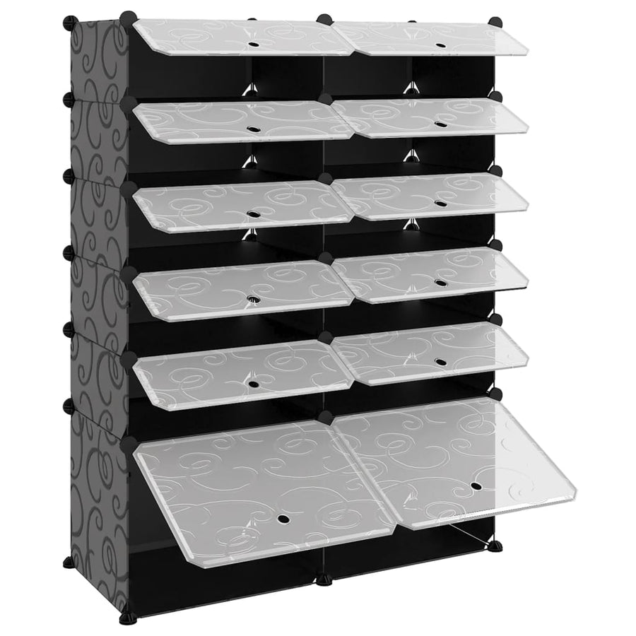 Schoenenrek 94X37X125 Cm Polypropeen Zwart