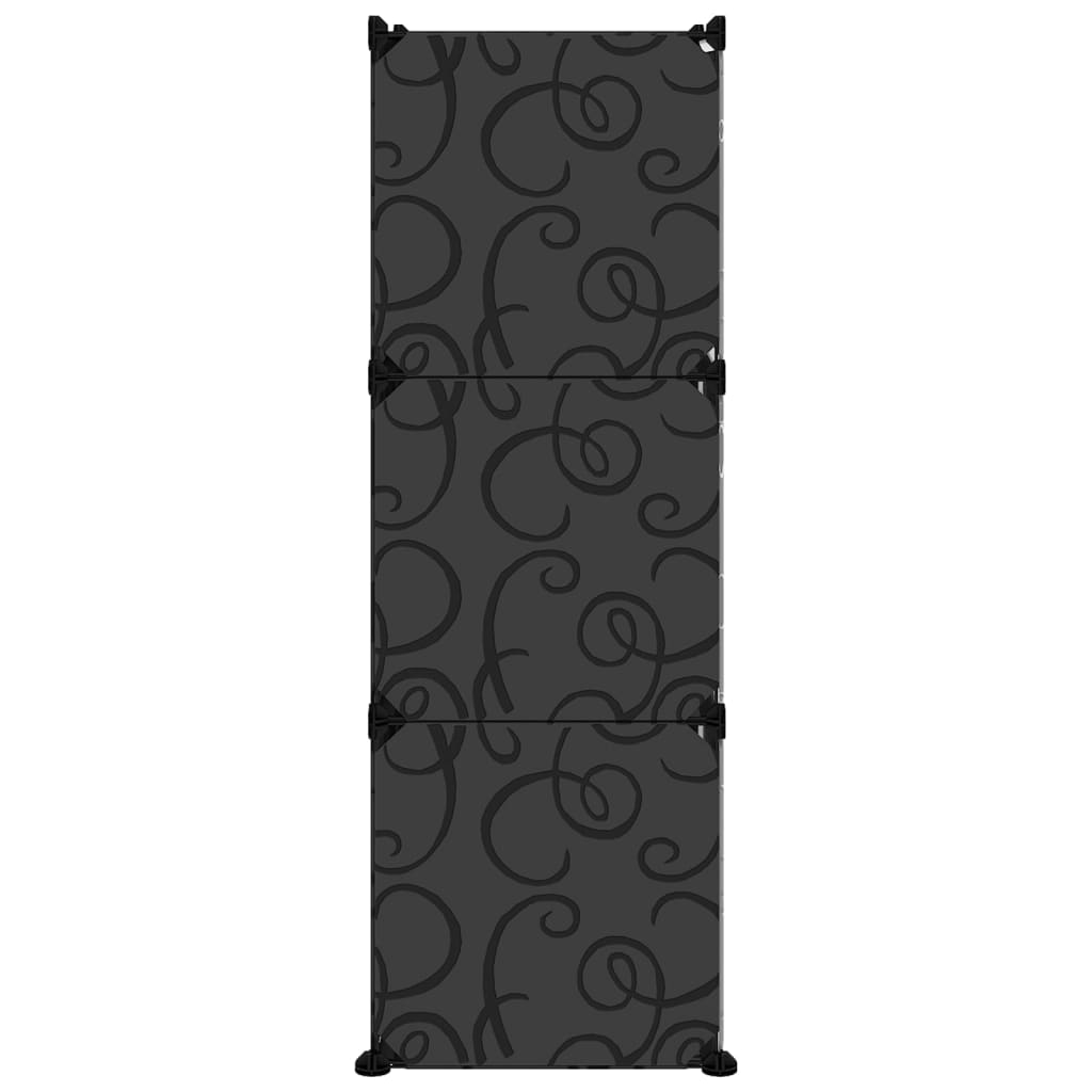 Schoenenrek 84,5X3X93,5 Cm Polypropeen 84.5 x 31 x 93.5 cm Zwart