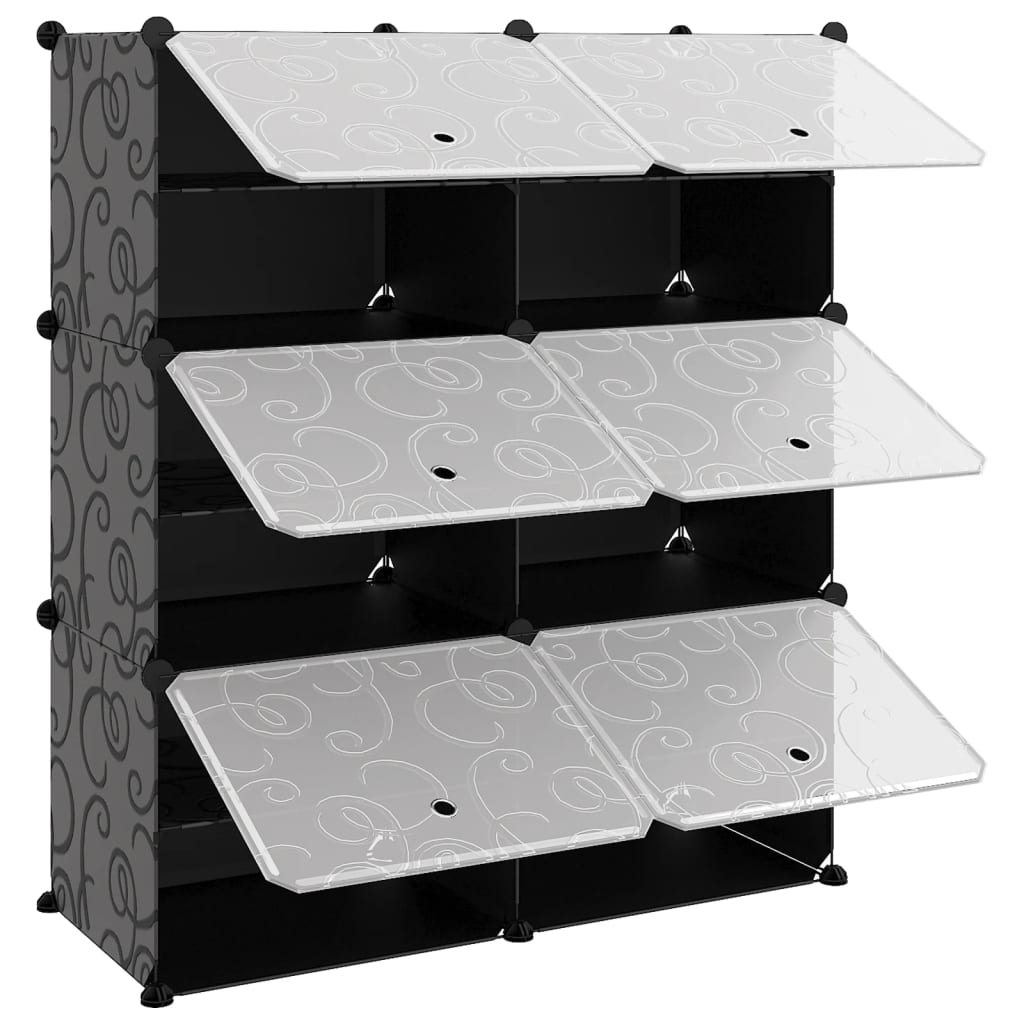 Schoenenrek 84,5X3X93,5 Cm Polypropeen 84.5 x 31 x 93.5 cm Zwart
