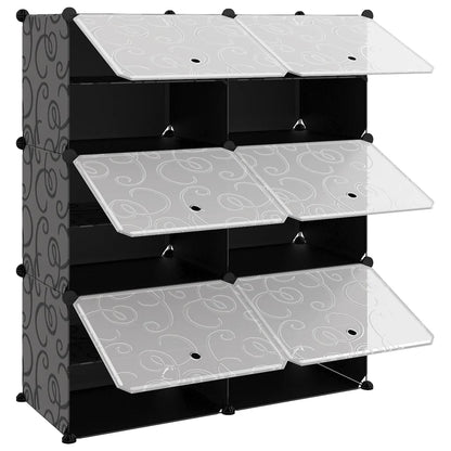 Schoenenrek 84,5X3X93,5 Cm Polypropeen 84.5 x 31 x 93.5 cm Zwart