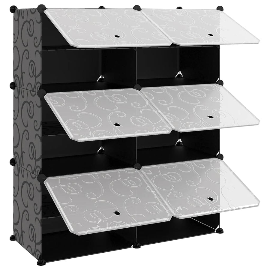 Schoenenrek 84,5X3X93,5 Cm Polypropeen 84.5 x 31 x 93.5 cm Zwart