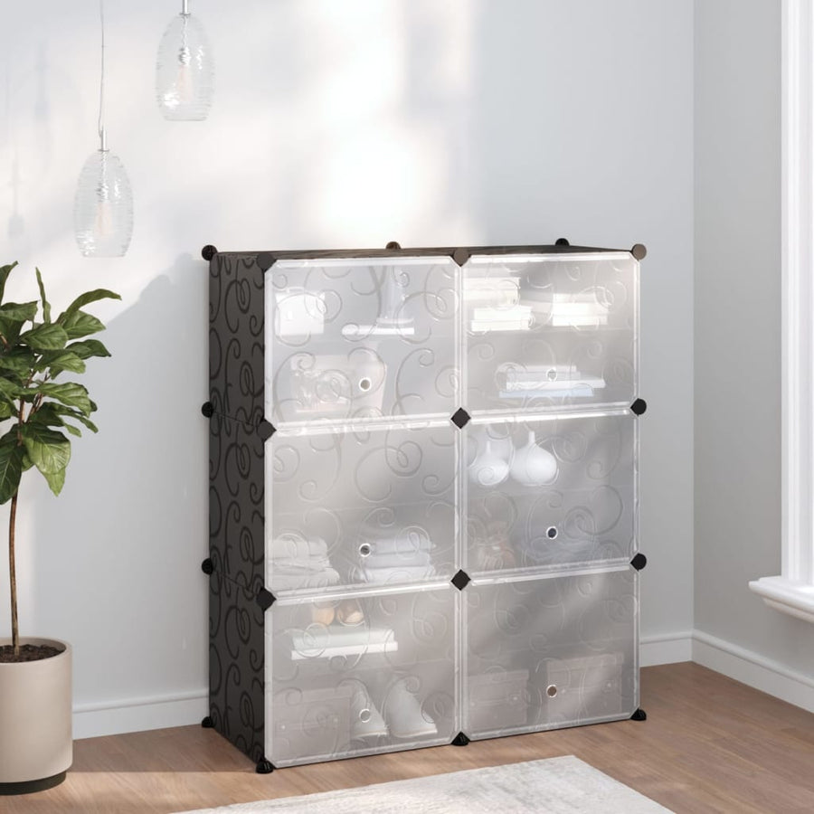 Schoenenrek 84,5X3X93,5 Cm Polypropeen 84.5 x 31 x 93.5 cm Zwart