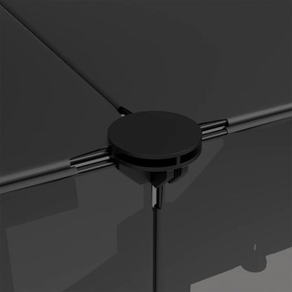 Dierenhok Klein 143X107X93 Polypropeen En Staal Zwart
