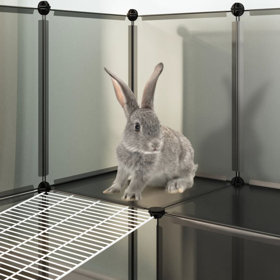 Dierenhok Klein 143X107X93 Polypropeen En Staal Zwart