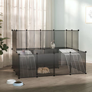 Dierenhok 143x107x93 cm polypropeen staal