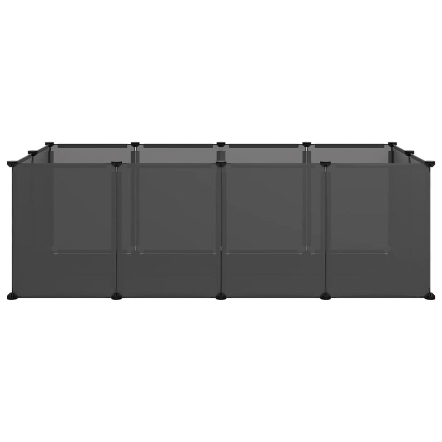 Dierenhok Klein 144X74X46,5 Cm Polypropeen En Staal Zwart