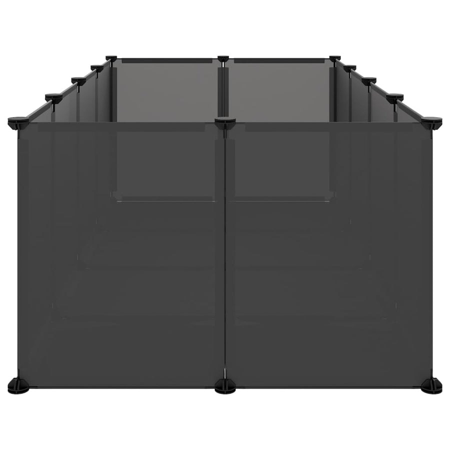 Dierenhok Klein 144X74X46,5 Cm Polypropeen En Staal Zwart