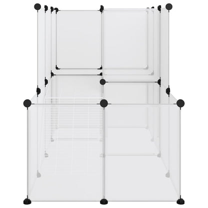 Dierenhok Klein 142X74X93 Cm Polypropeen En Staal Transparant Doorzichtig