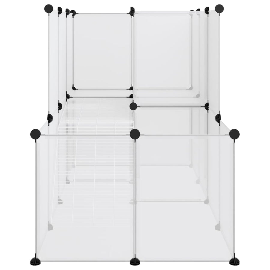 Dierenhok Klein 142X74X93 Cm Polypropeen En Staal Transparant Doorzichtig