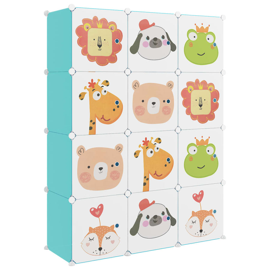 Kinderopbergmeubel Met 2 Vakken Polypropeen 110 x 36.5 x 143.5 cm Groen