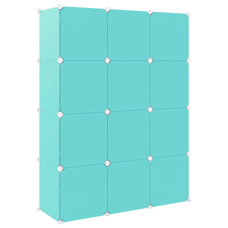Kinderopbergmeubel Met 2 Vakken Polypropeen 110 x 36.5 x 143.5 cm Groen
