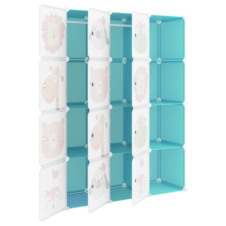 Kinderopbergmeubel Met 2 Vakken Polypropeen 110 x 36.5 x 143.5 cm Groen