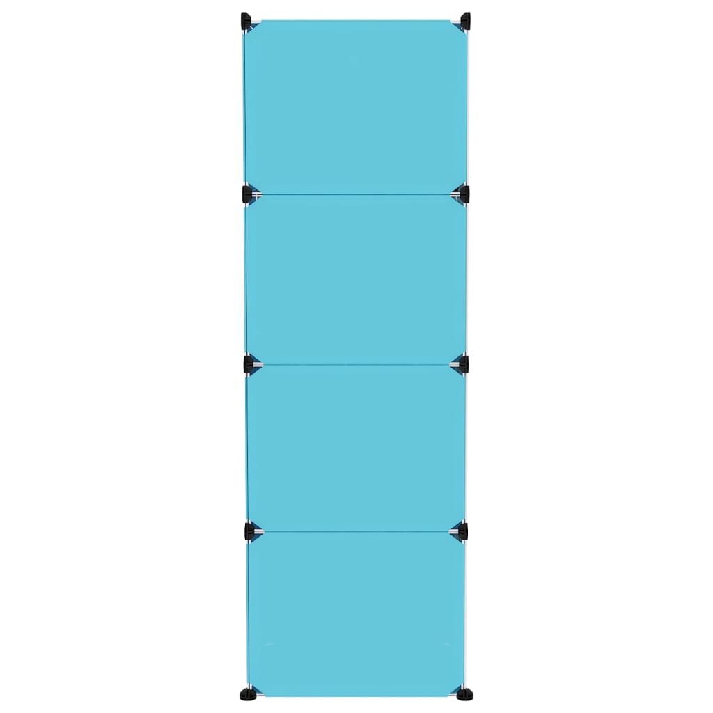 Kinderopbergmeubel Met 12 Vakken Polypropeen Blauw