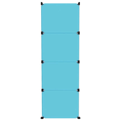 Kinderopbergmeubel Met 12 Vakken Polypropeen Blauw