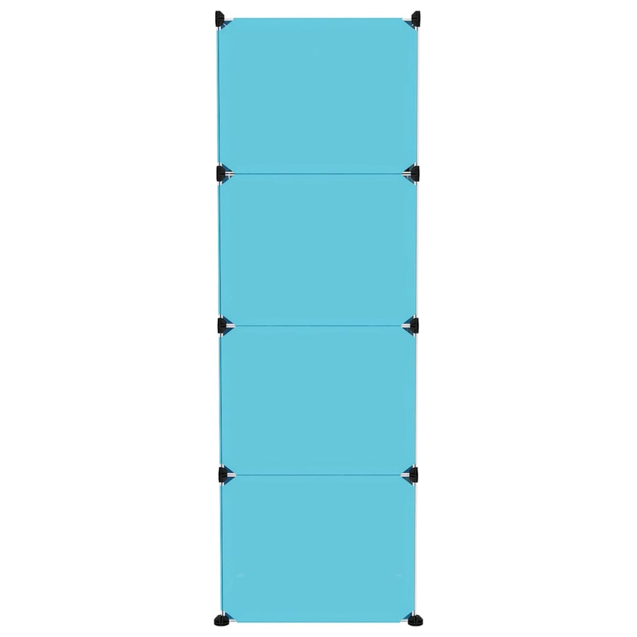 Kinderopbergmeubel Met 12 Vakken Polypropeen Blauw