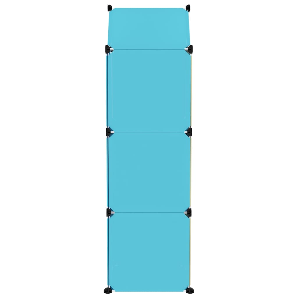 Kinderopbergmeubel Met 8 Vakken Polypropeen 109.5 x 36.5 x 127 cm Blauw