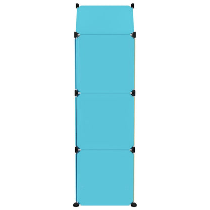 Kinderopbergmeubel Met 8 Vakken Polypropeen 109.5 x 36.5 x 127 cm Blauw