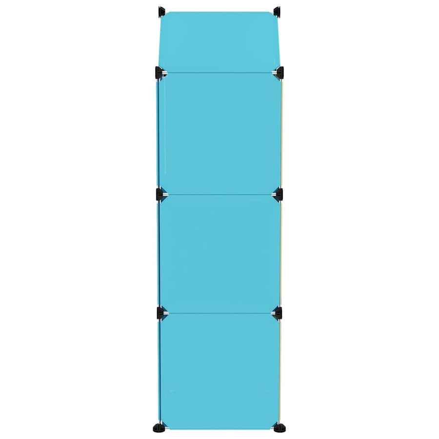 Kinderopbergmeubel Met 8 Vakken Polypropeen 109.5 x 36.5 x 127 cm Blauw
