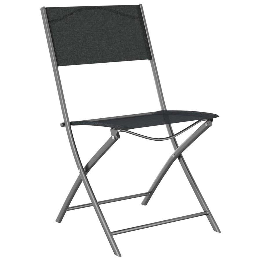 Tuinstoelen Inklapbaar Staal En Textileen 2 Zwart