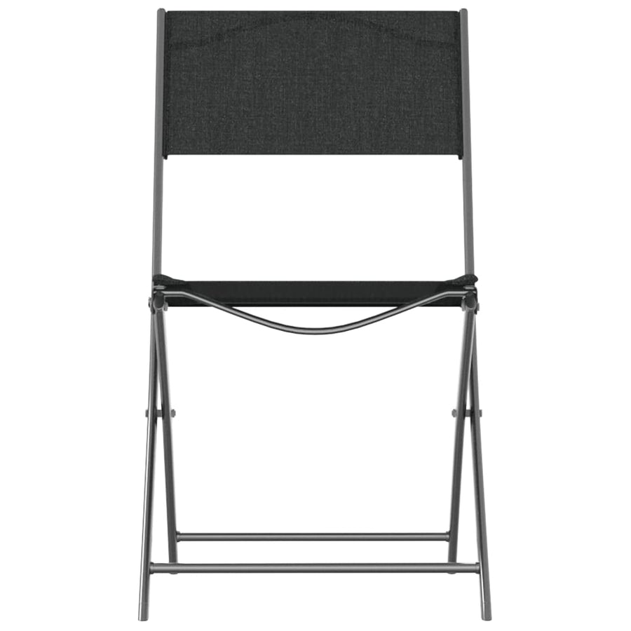 Tuinstoelen Inklapbaar Staal En Textileen 2 Zwart