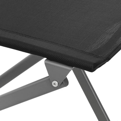 Tuinstoelen Inklapbaar Staal En Textileen 2 Zwart