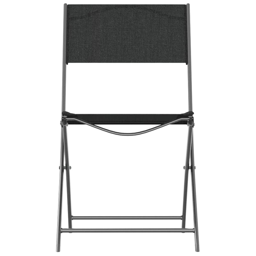 Tuinstoelen Inklapbaar Staal En Textileen 4 Zwart