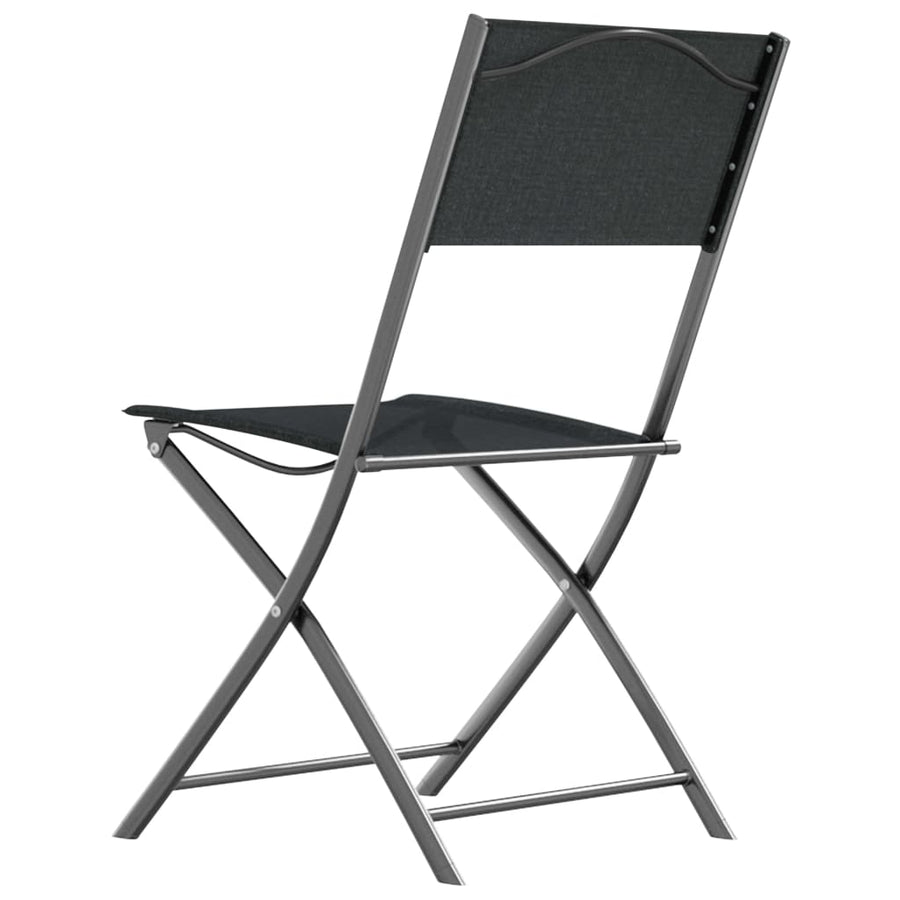 Tuinstoelen Inklapbaar Staal En Textileen 4 Zwart