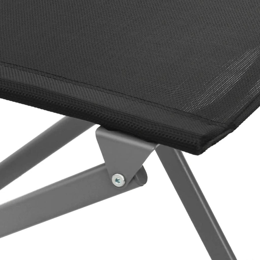 Tuinstoelen Inklapbaar Staal En Textileen 4 Zwart