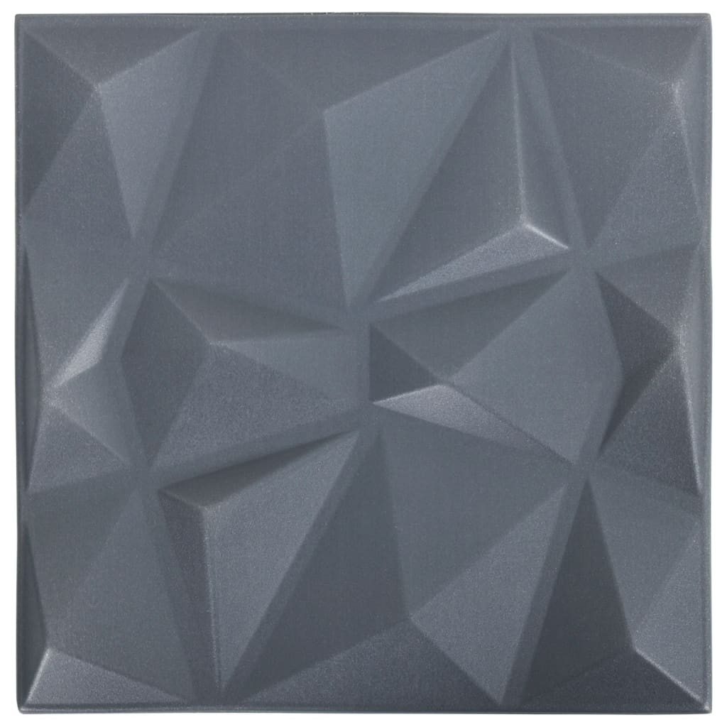 Wandpanelen 3D 3 M² 50X50 Cm 12 Diamantgrijs