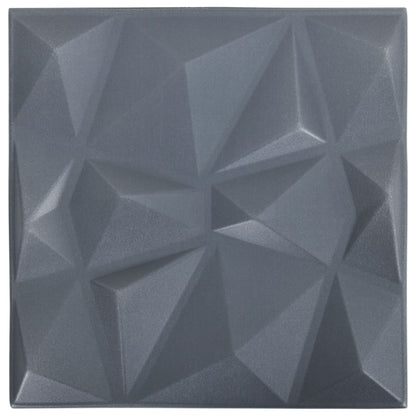 Wandpanelen 3D 3 M² 50X50 Cm 12 Diamantgrijs