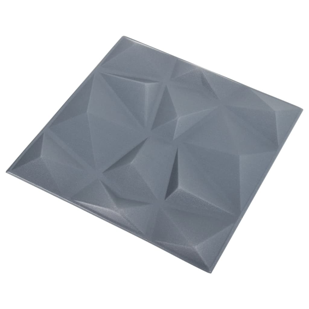 Wandpanelen 3D 3 M² 50X50 Cm 12 Diamantgrijs