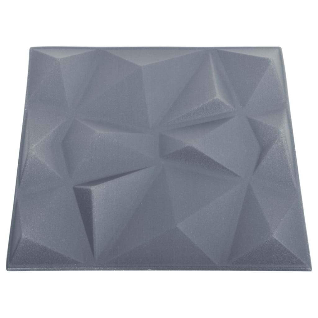 Wandpanelen 3D 3 M² 50X50 Cm 12 Diamantgrijs