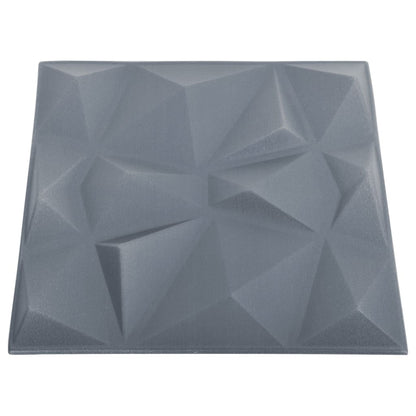 Wandpanelen 3D 3 M² 50X50 Cm 12 Diamantgrijs
