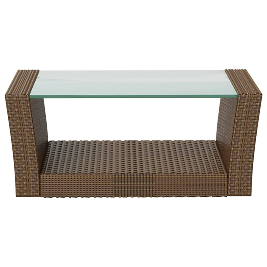-Delige Loungeset Met Kussens Poly Rattan 16 Bruin