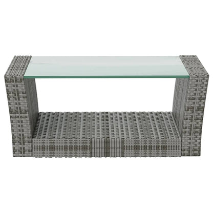-Delige Loungeset Met Kussens Poly Rattan 16 Grijs