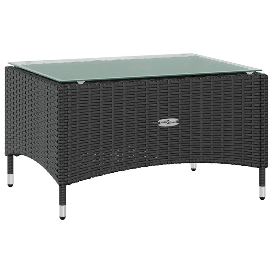 16-Delige Loungeset Met Kussens Poly Rattan Zwart Zwart en wit