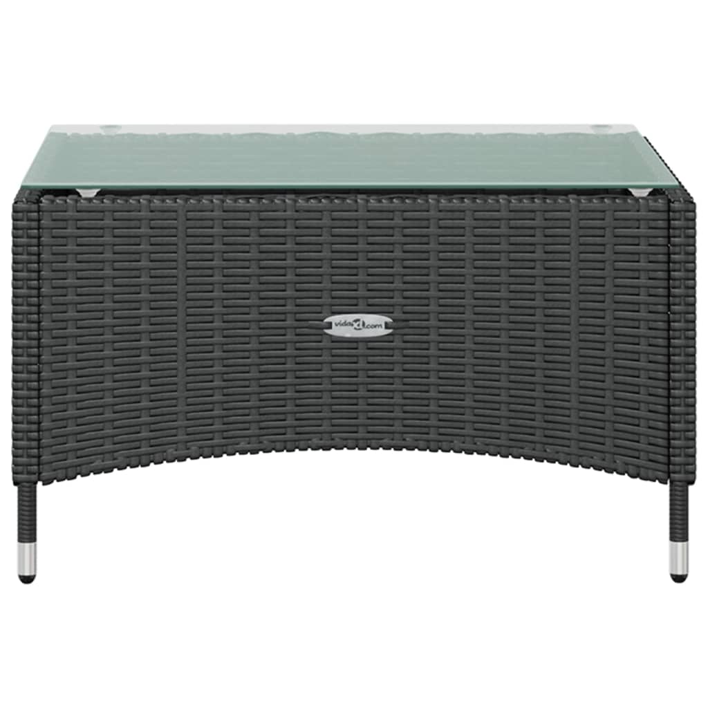 16-Delige Loungeset Met Kussens Poly Rattan Zwart Zwart en wit
