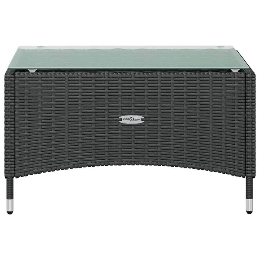 16-Delige Loungeset Met Kussens Poly Rattan Zwart Zwart en wit