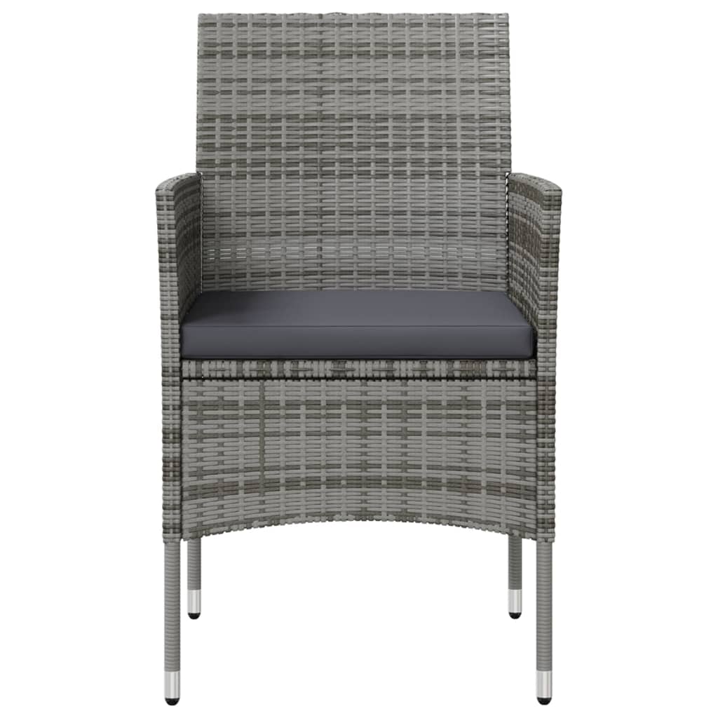 -Delige Loungeset Met Kussens Poly Rattan 8 Grijs