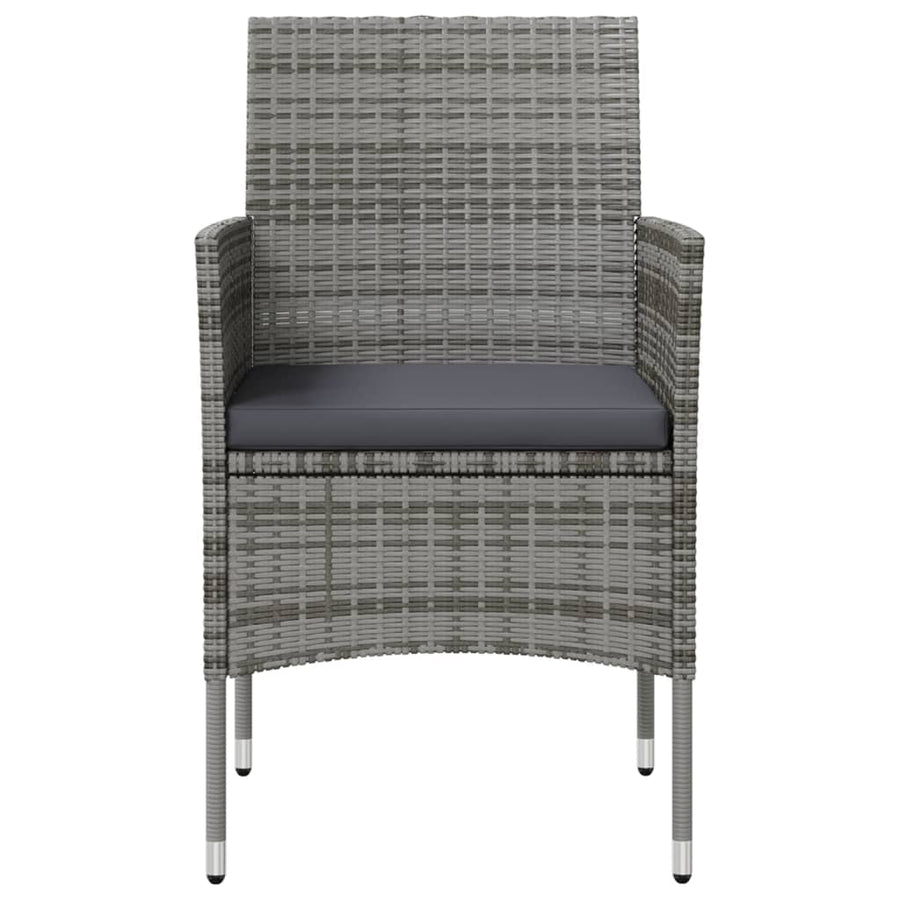-Delige Loungeset Met Kussens Poly Rattan 8 Grijs