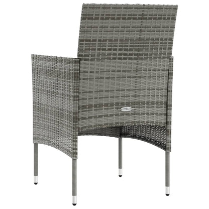 -Delige Loungeset Met Kussens Poly Rattan 8 Grijs